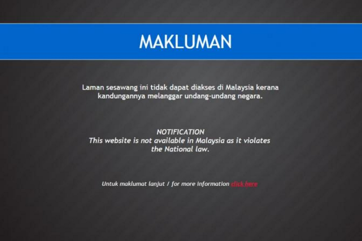Malaysian block page
