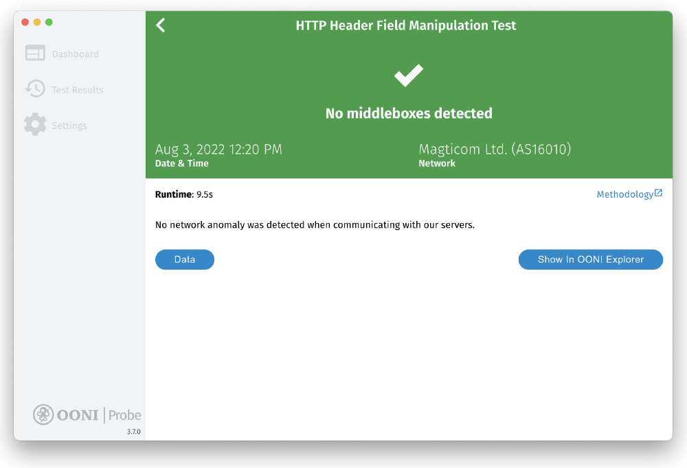 HTTP Header Field Manipulation measurement