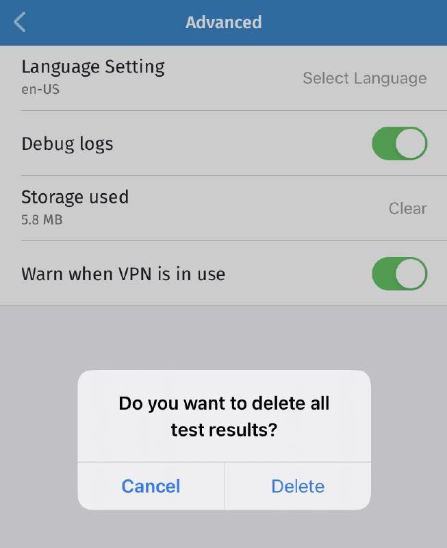 Delete all results