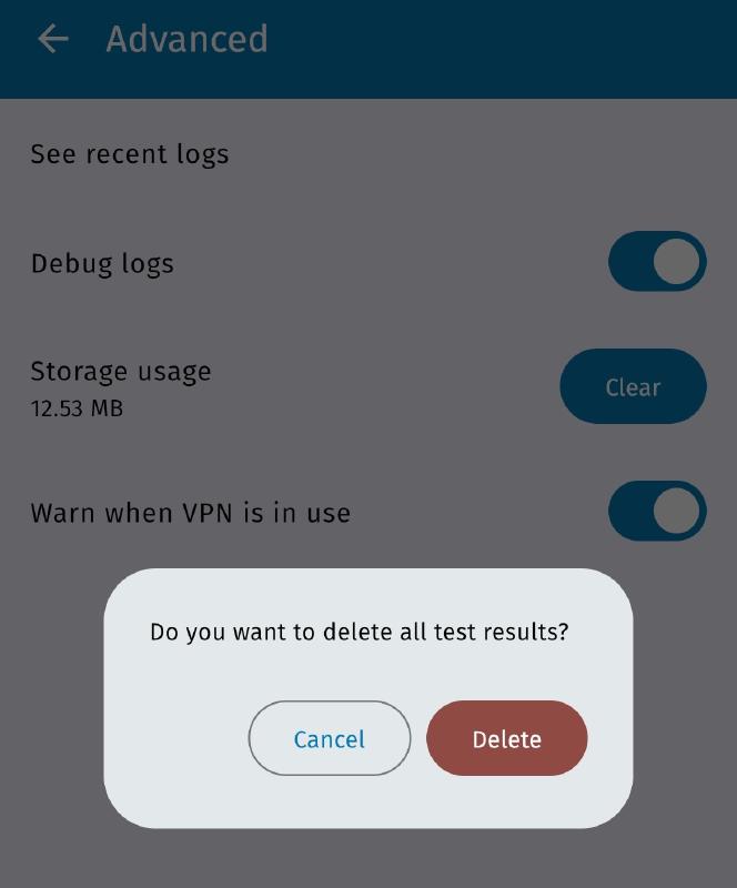 Delete all results